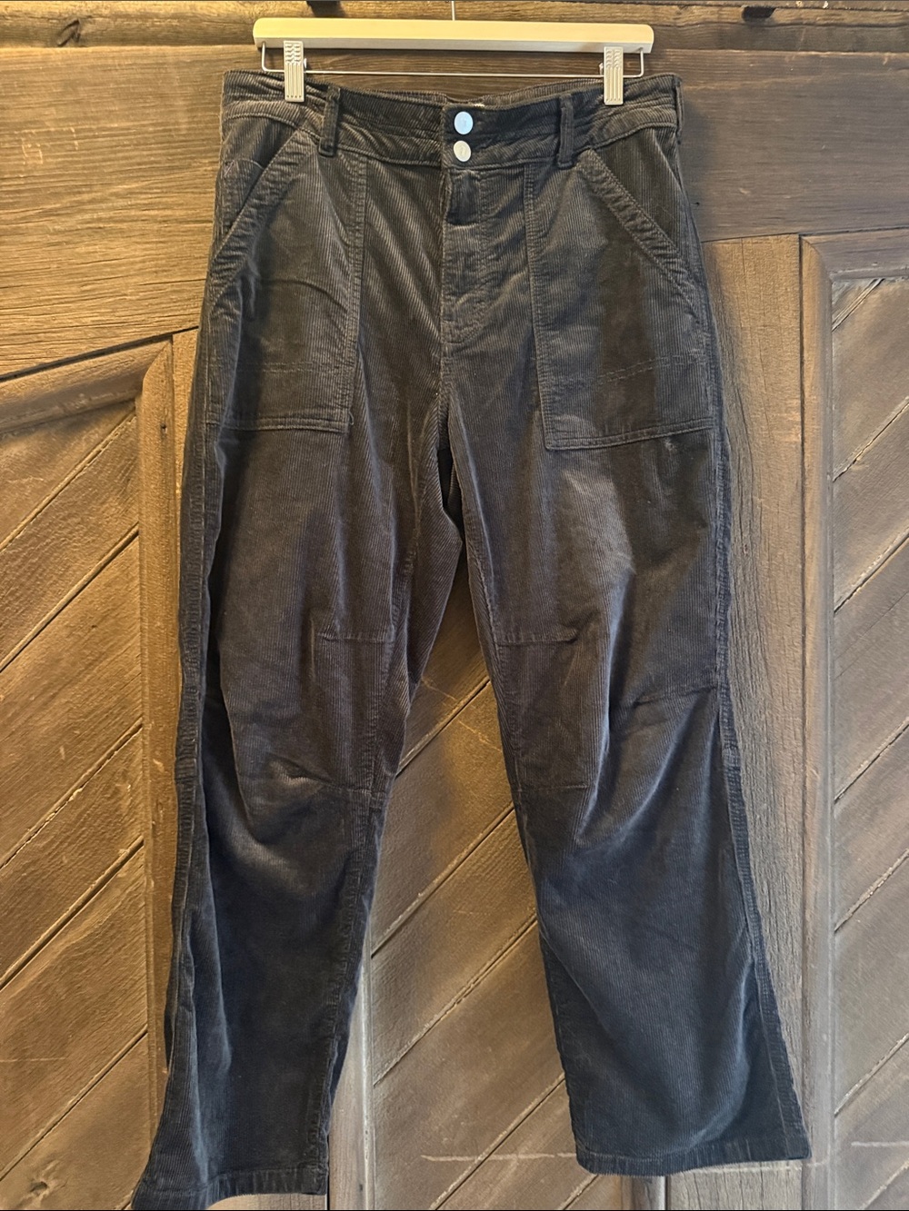 Pilcro Black Corduroy Utility Pants